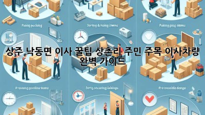 상주 낙동면 이사 꿀팁🚚 상촌리 주민 주목! 이사차량 완벽 가이드✨